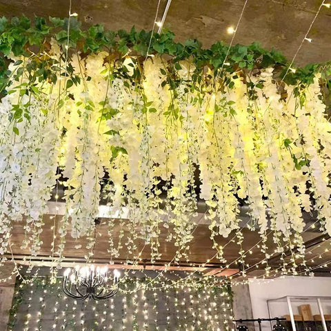 NEOONES wisteria vines centerpiece arrangement adding texture to tables