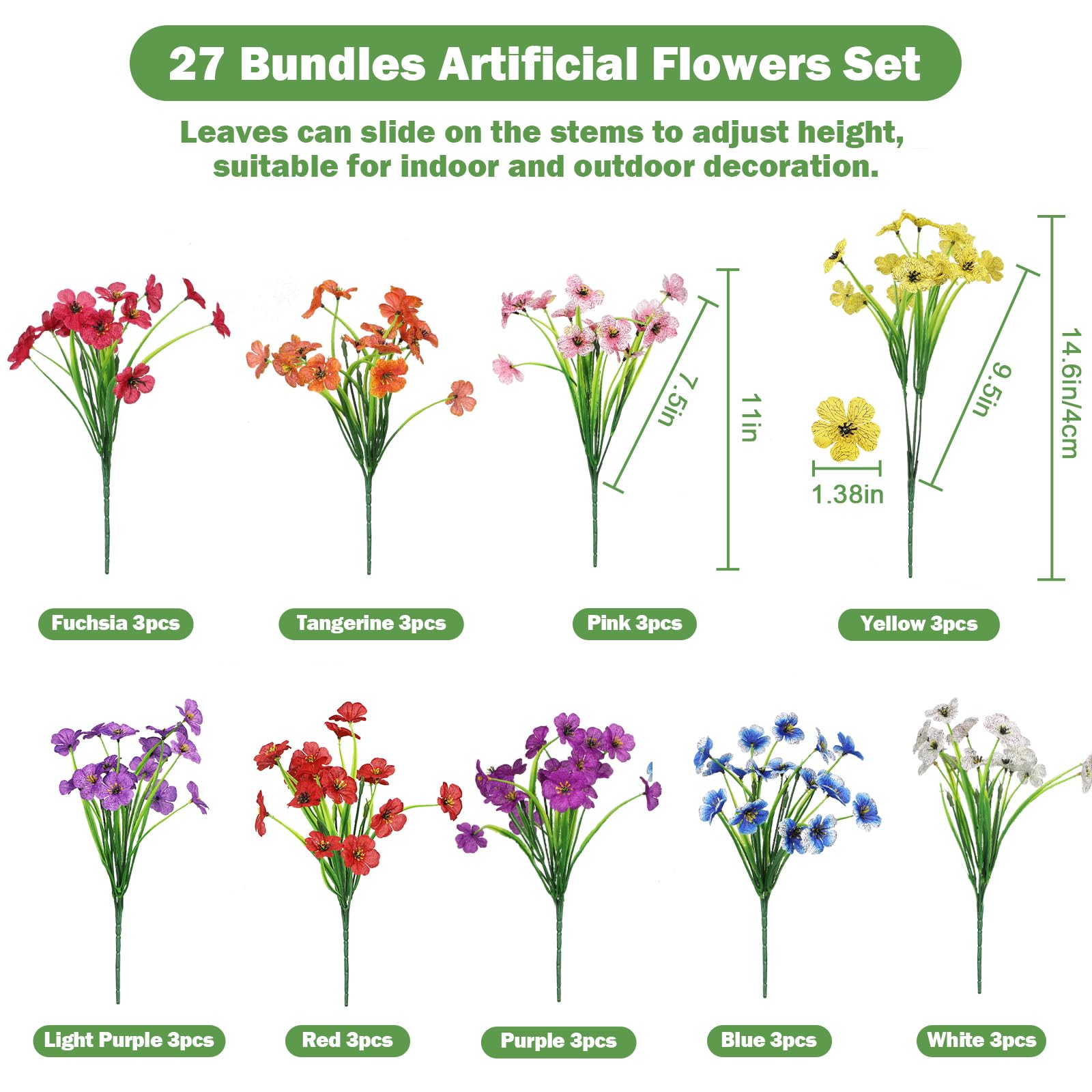 Nepfaivy UV-resistant artificial flowers withstand sun for lasting color