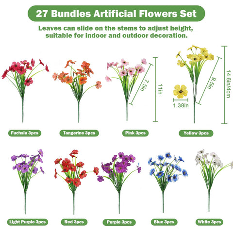 Nepfaivy UV-resistant artificial flowers withstand sun for lasting color