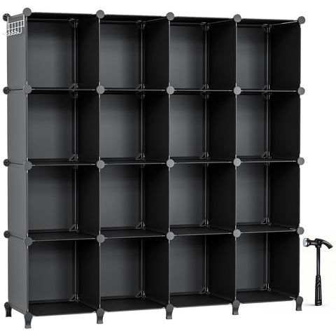 Neprock 16 cubby closet assembly for tidy storage