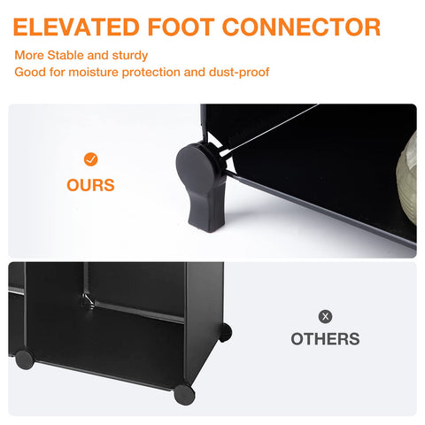 Neprock black storage cubes blend with modern decor