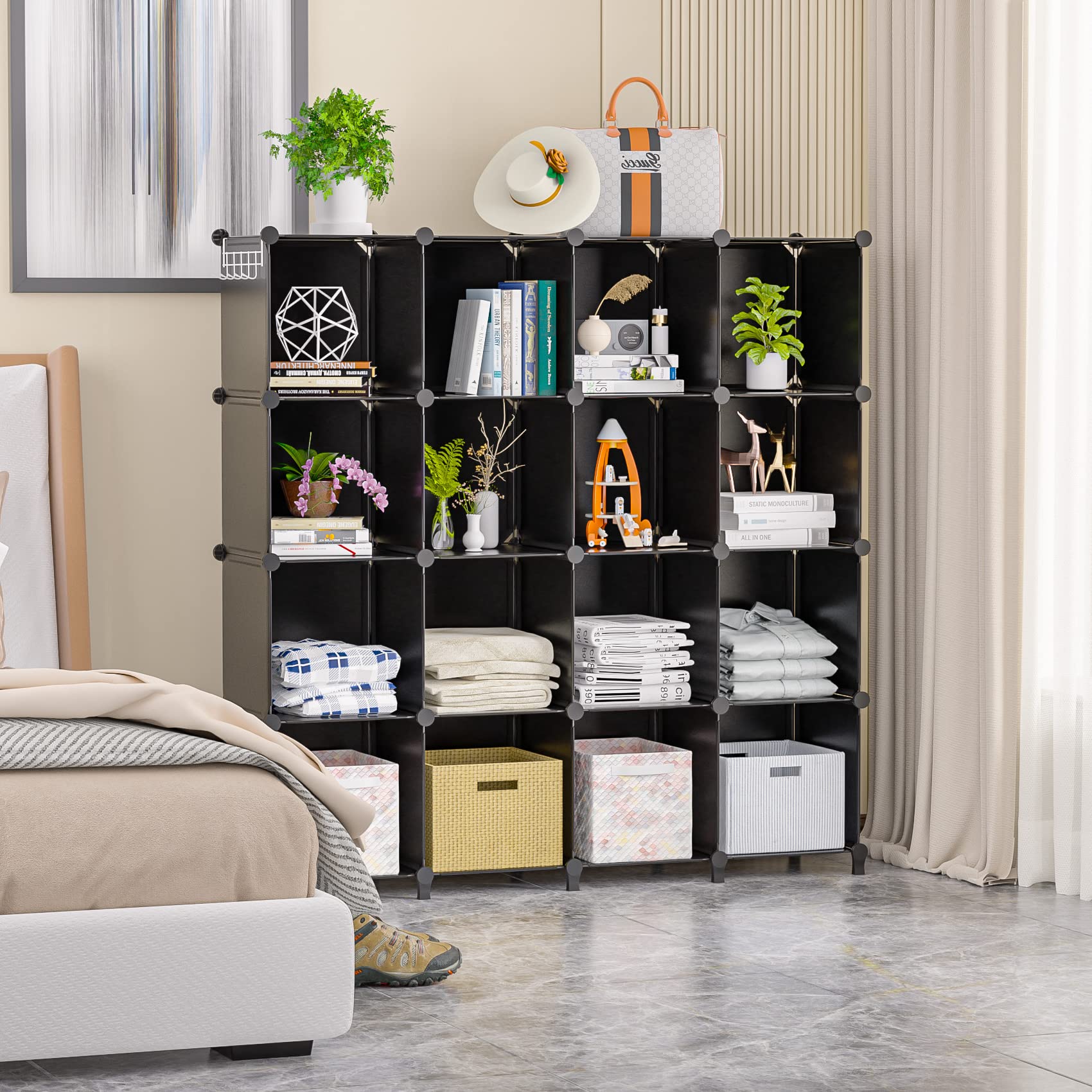 Neprock 16 cubby shelves organize clothes efficiently
