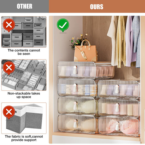 Neprock dust-proof drawer shields delicate underwear from dust and moisture.