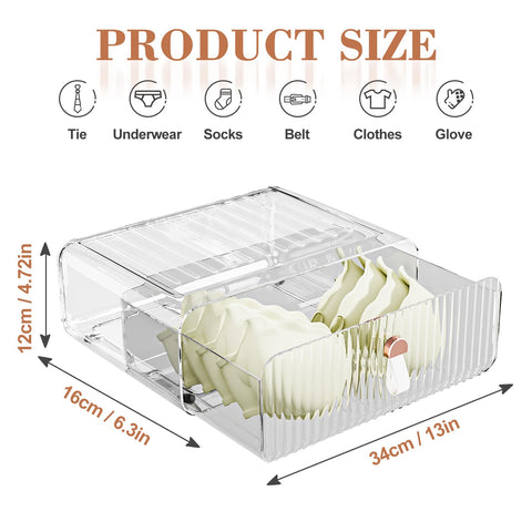 Neprock clear acrylic organizer supports tidy dressers and easy access.