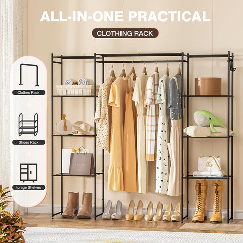 Neprock wardrobe adjustable feet stabilize on uneven floors for secure storage.