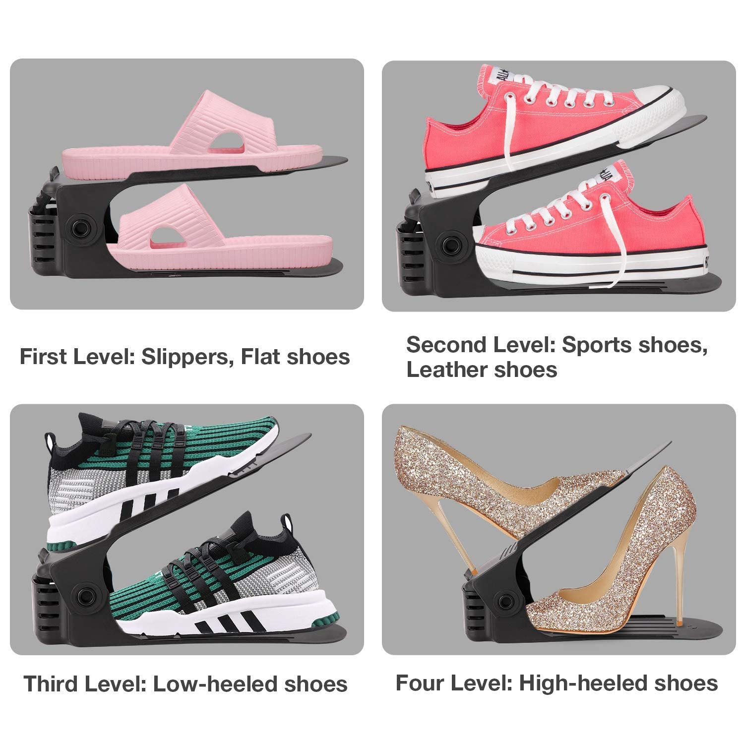 Neprock Shoe Rack front view showcasing organized footwear.