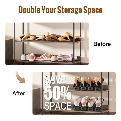 Neprock Shoe Slots Organizer durable ABS and non-toxic plastic.