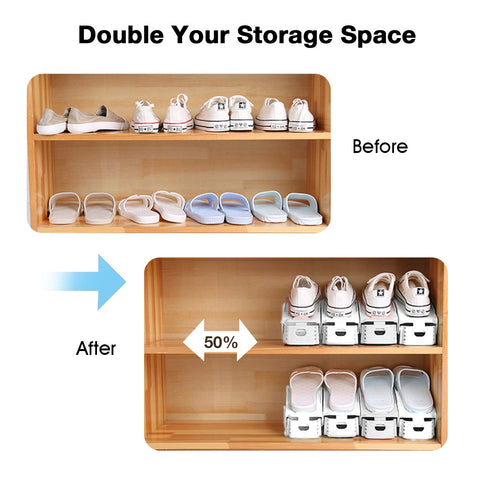 Neprock shoe slots organizer shows adjustable heights for versatile shoe storage