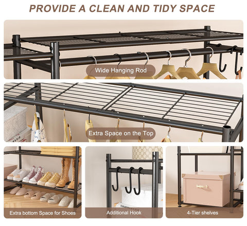 Neprock Wardrobe Closet easy assembly with numbered tubes and screws.