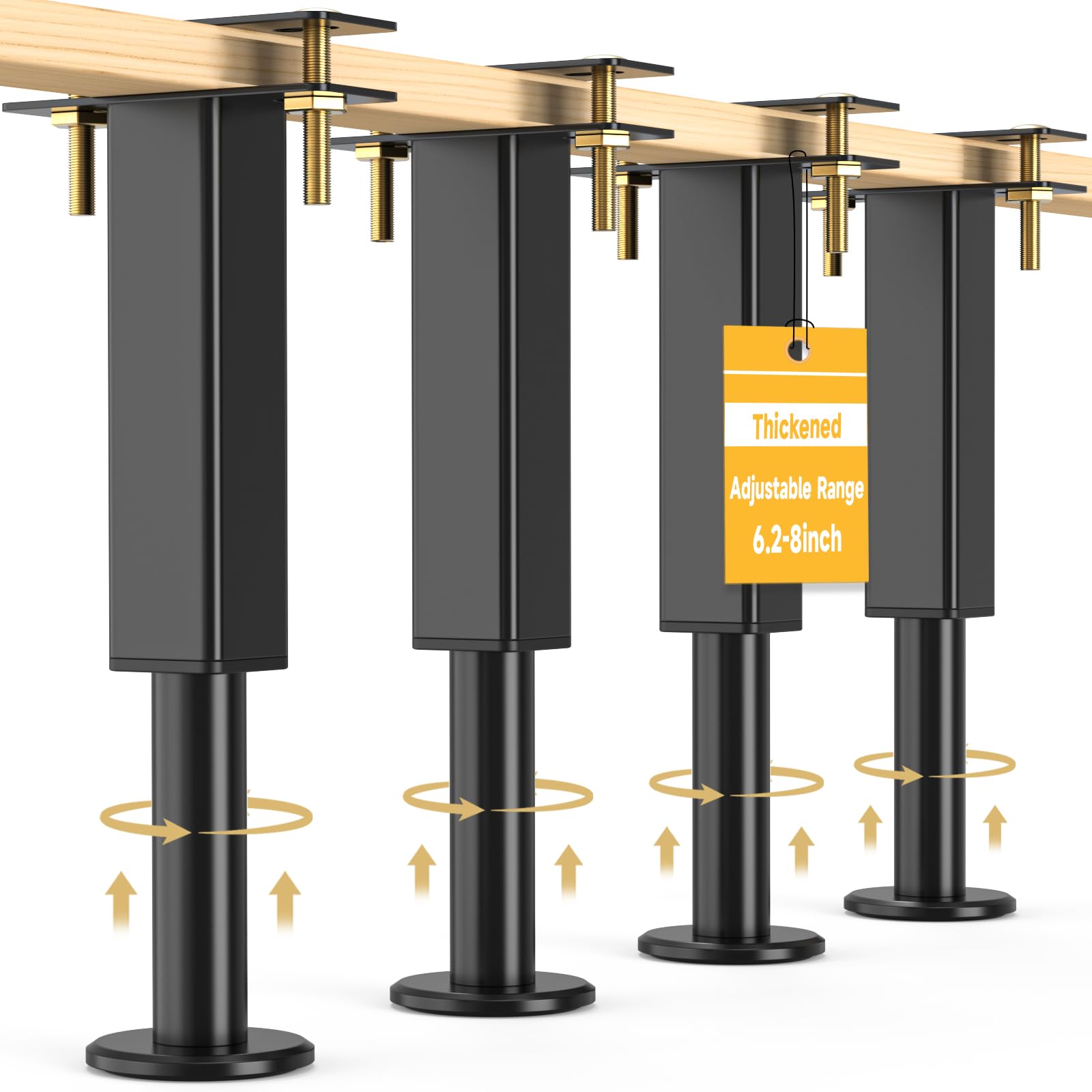 NESAPTO bed support leg with 6-8in adjustable height stabilizes bed frame
