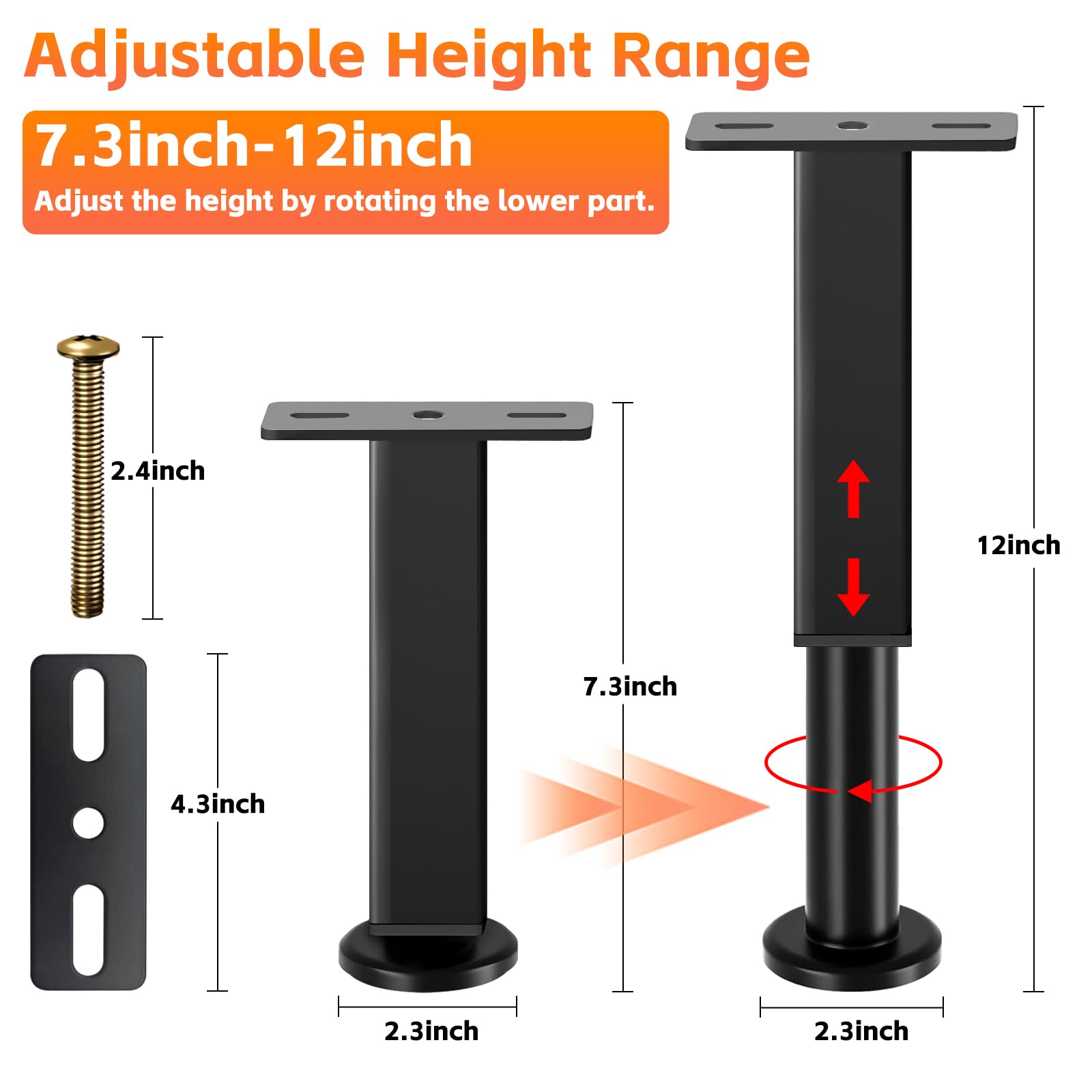 NESAPTO adjustment range closeup shows sturdy mechanism for precise leveling
