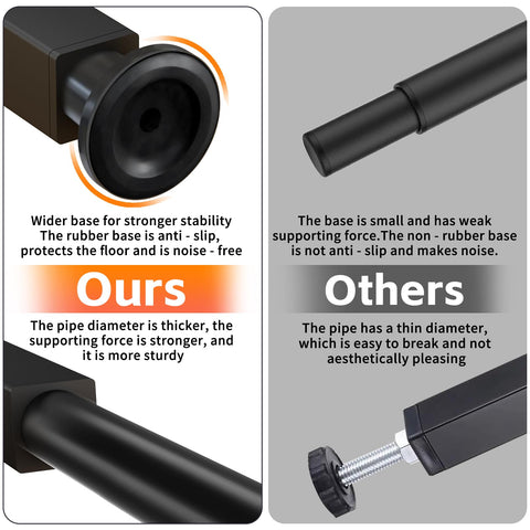 NESAPTO thick non slip rubber base protects floors from scratches.