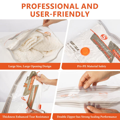 NESCCI durable airtight double-zipper design keeps garments secure.