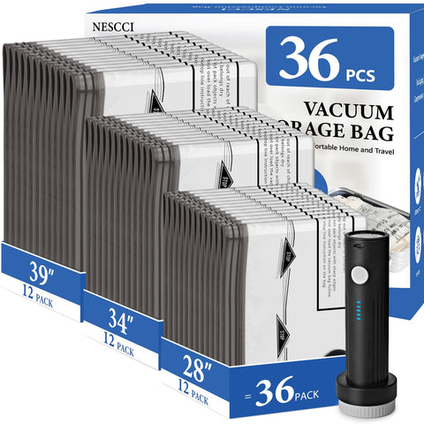 NESCCI travel vacuum bags for clothes save space in luggage