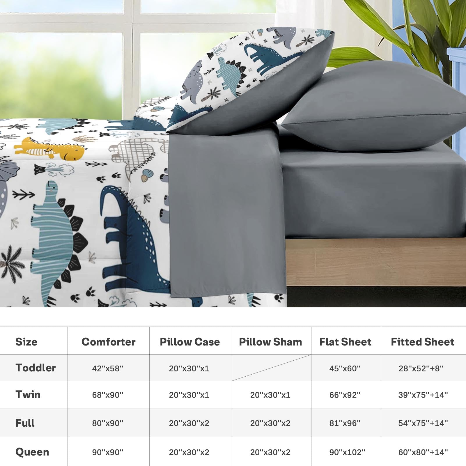 Nesker kid-friendly bedding brightens a room with playful energy.