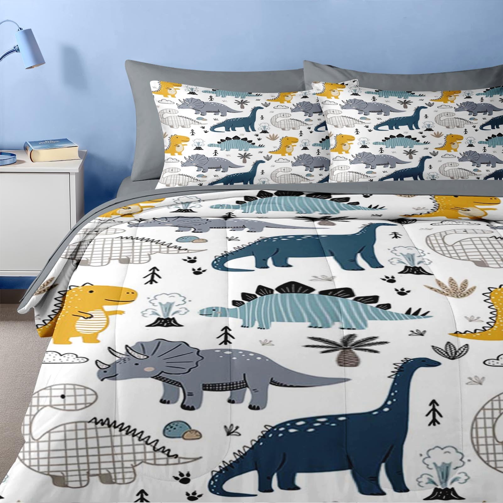 Nesker dino pillowcase 20x30 adds color and easy care.