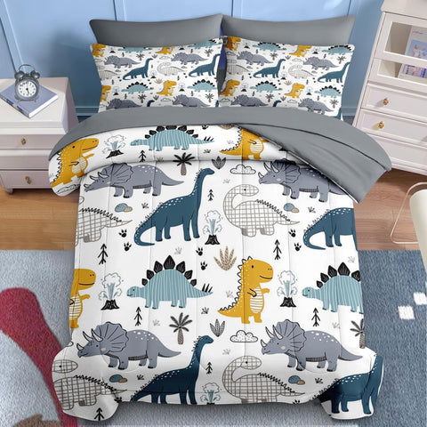Nesker dinosaur flat sheet 66x92 with smooth, breathable weave.