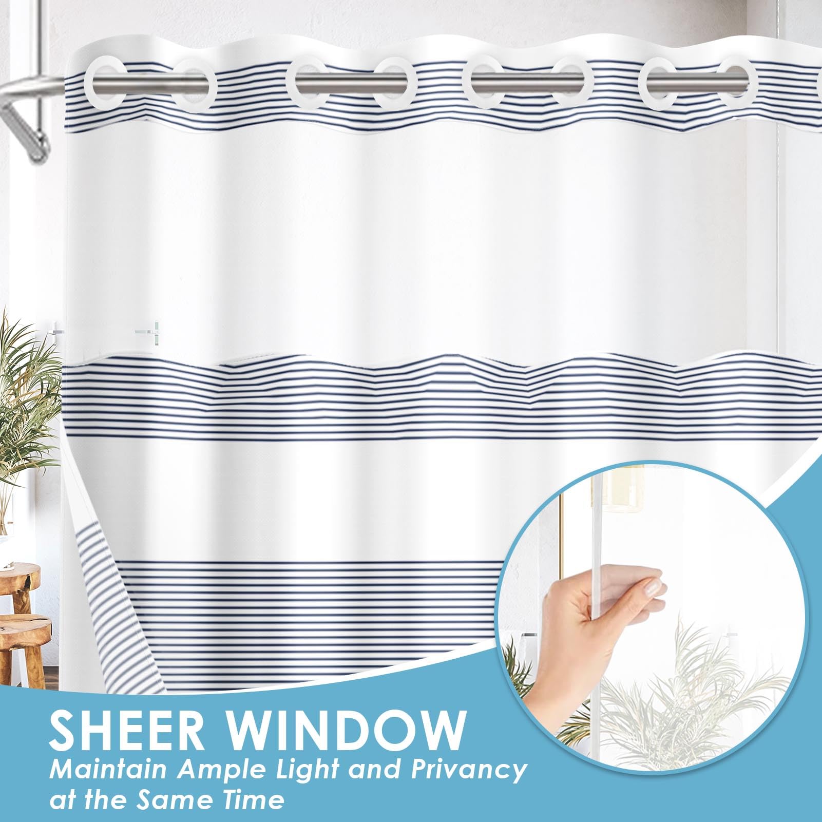 Nesphy clear mesh top lets light in while preserving privacy.