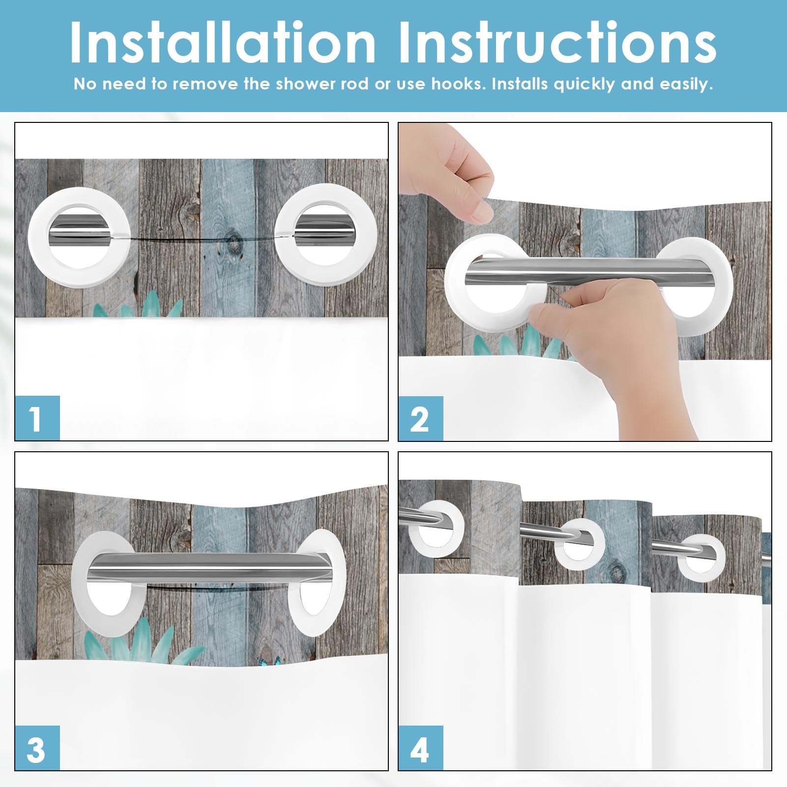 Nesphy shower curtain with snap-in liner for easy cleaning and maintenance