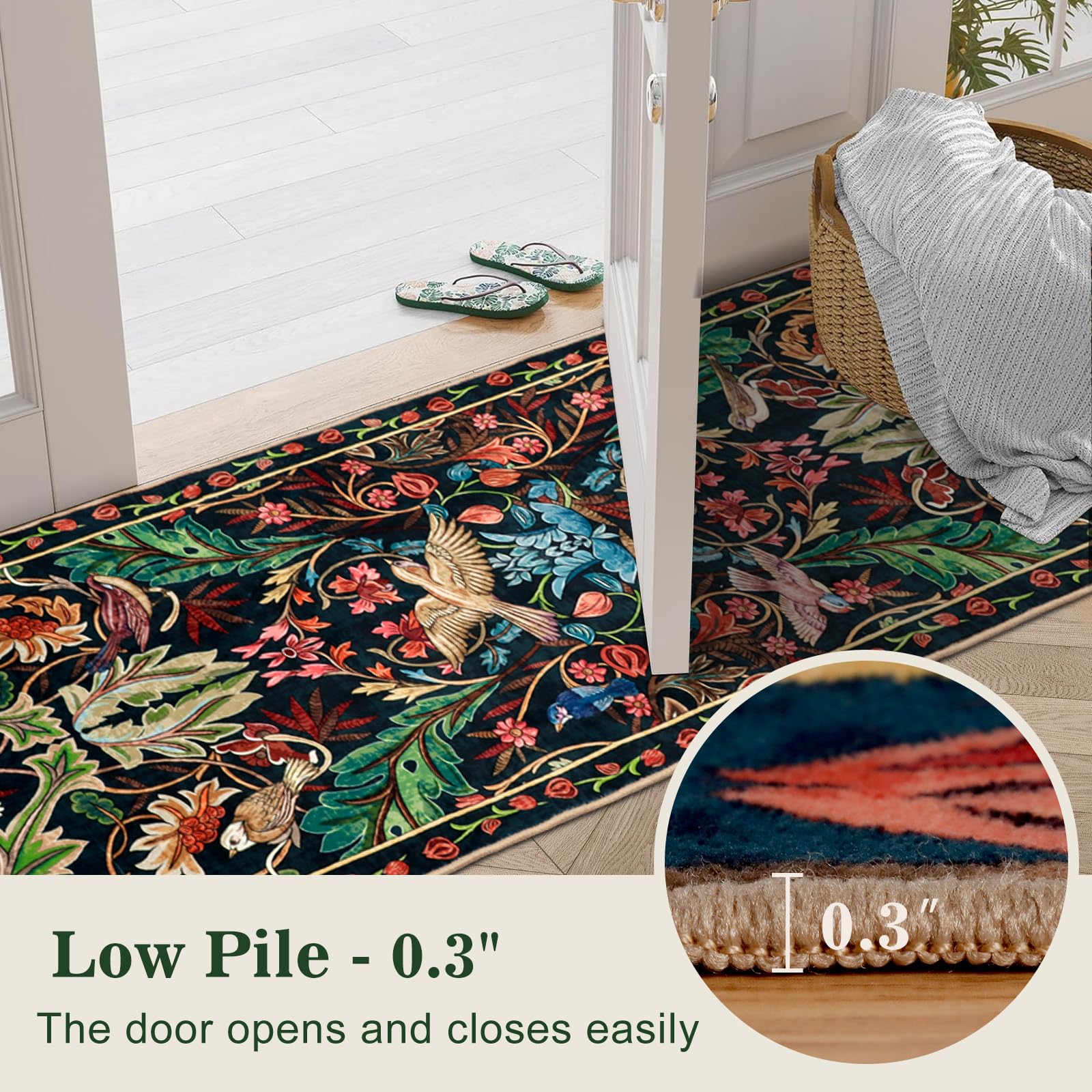 nesrt botanical runners green jungle rug suits kitchens and hallways with durability