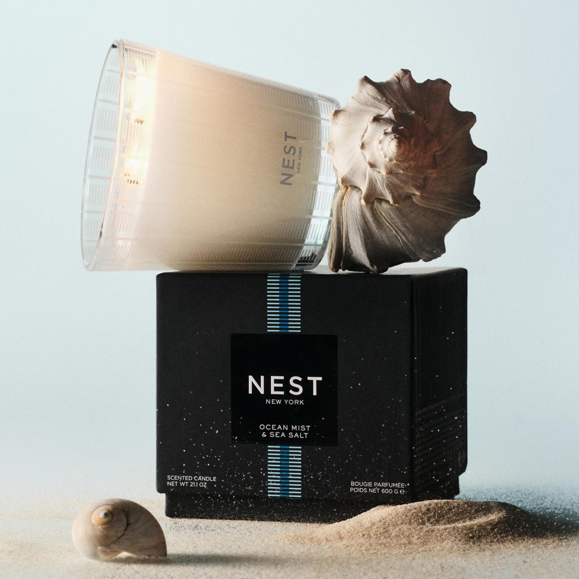 Nest New York fragrance ocean mist white tea coconut in premium candle.