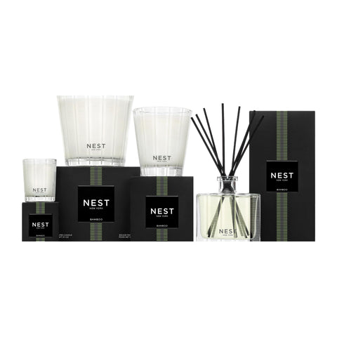 NEST New York Bamboo candle creates cozy ambience during entertaining