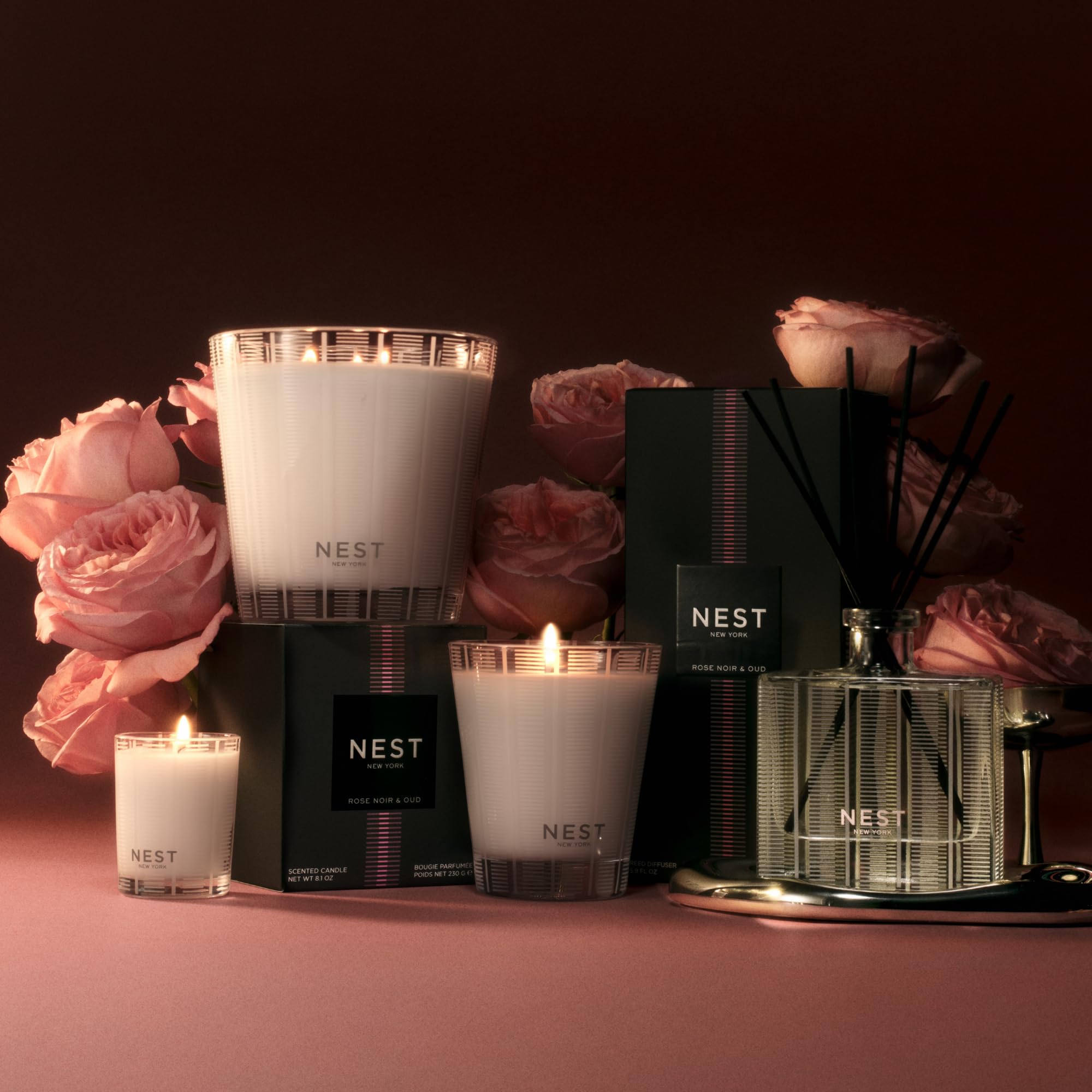 NEST New York diffuser bottle and packaging shown for easy restocking