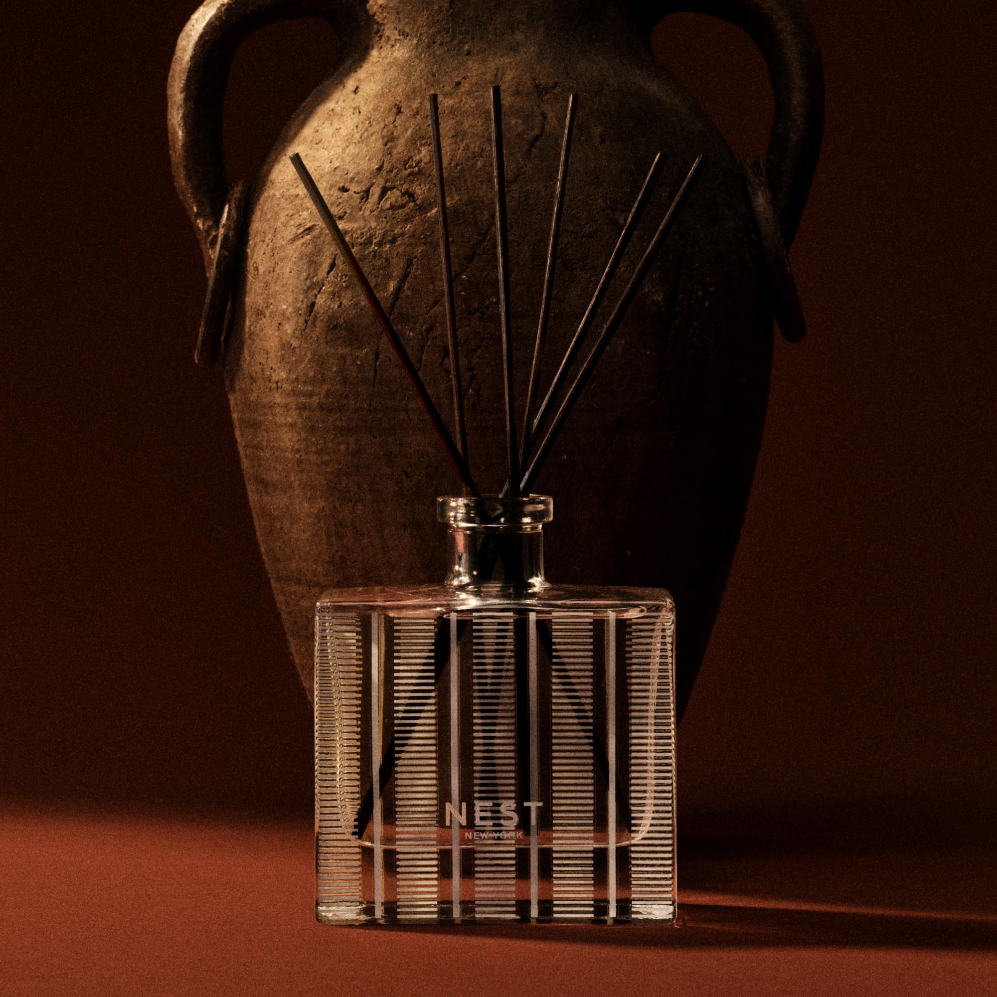 Fragrance blend label hints at amber, patchouli, heliotrope and bergamot