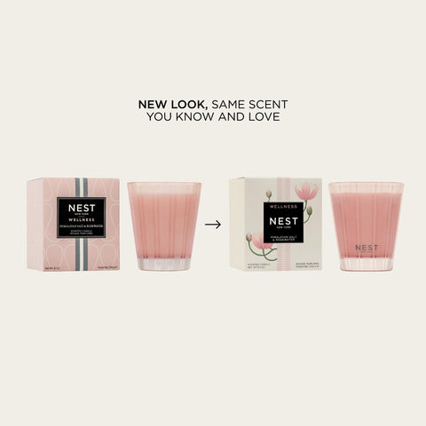 NEST New York Himalayan Salt & Rosewater pink-wax candle-lit 3-wick composition