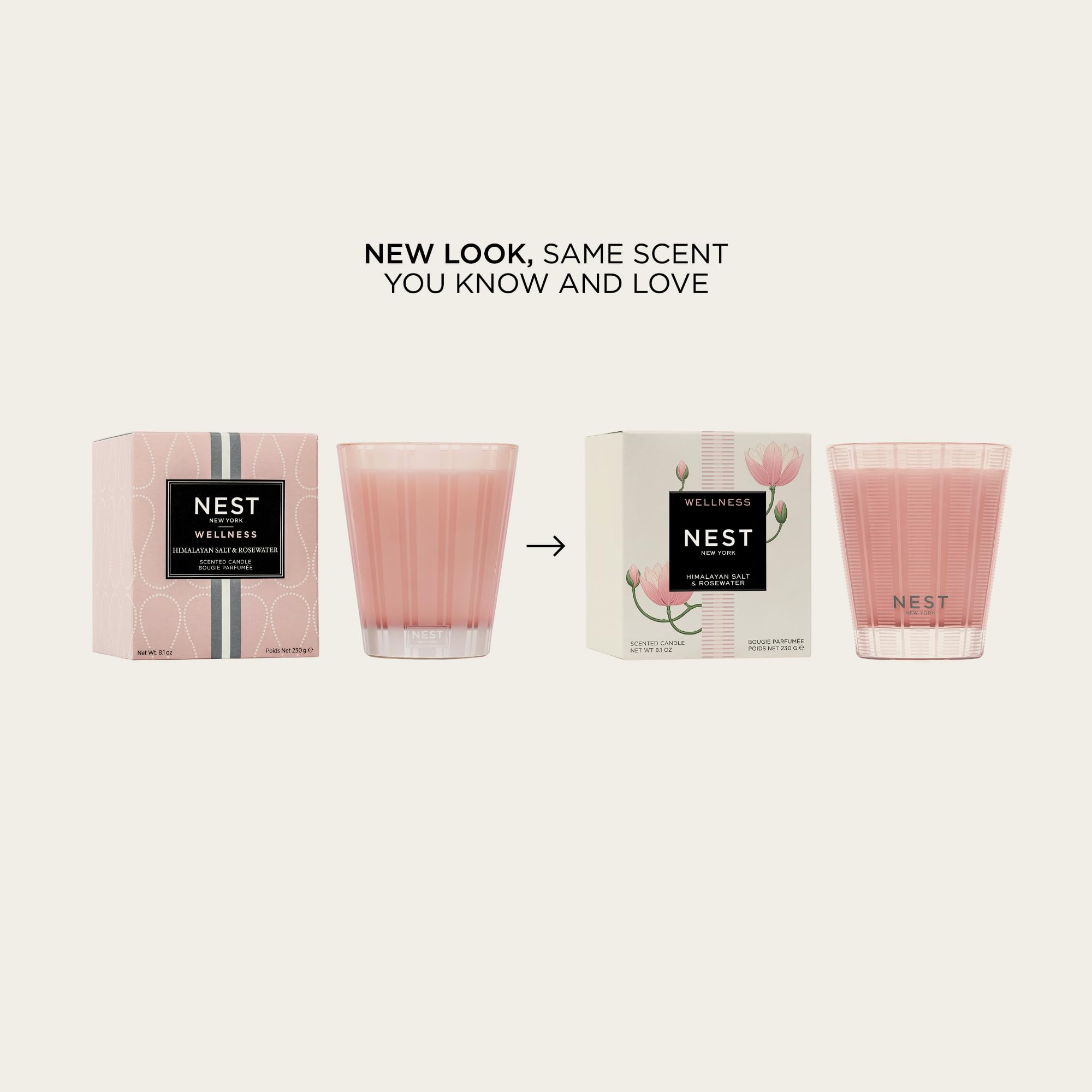 Nest New York pink wax close-up offers soft, inviting ambience.