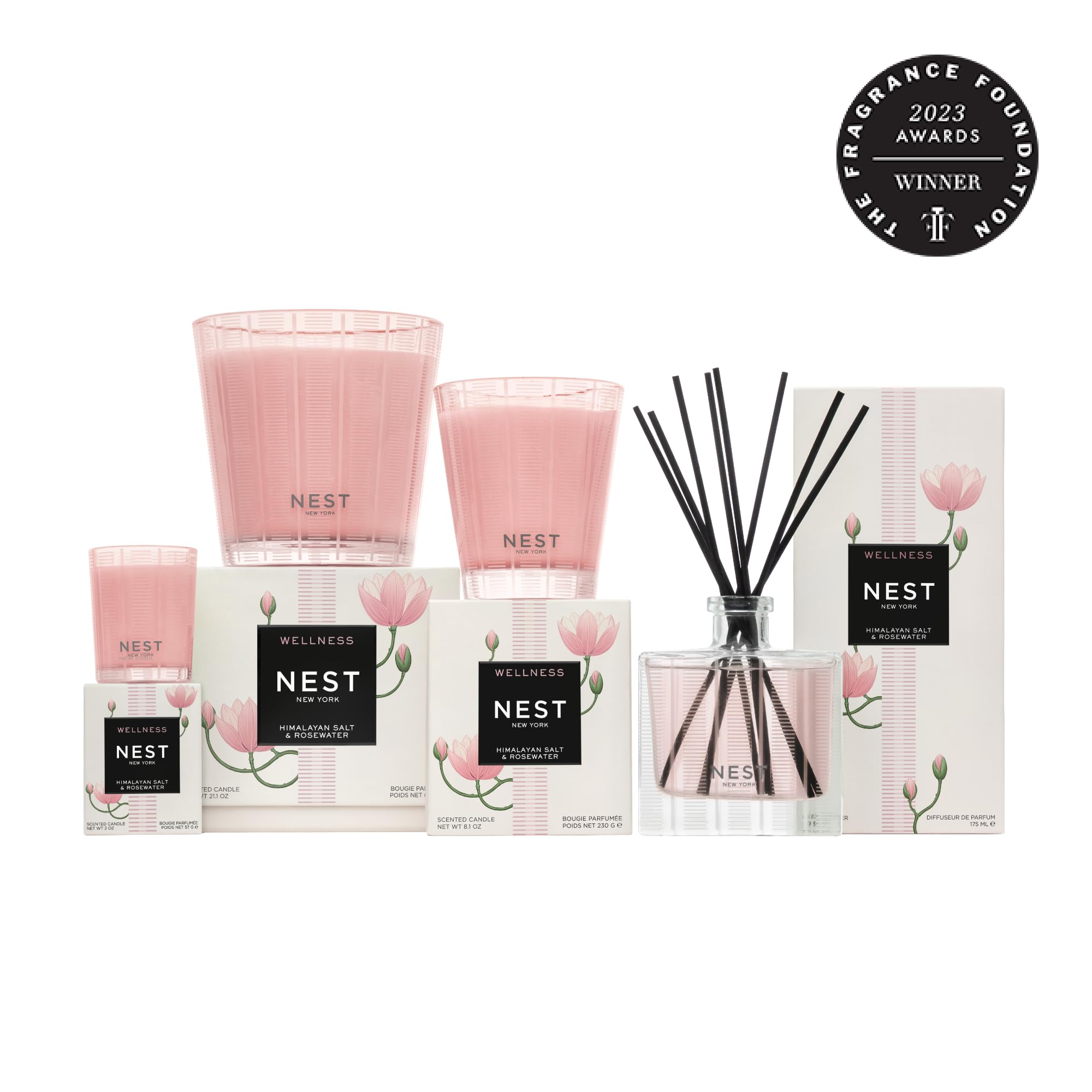 Long-lasting scent with salted amber and white woods in the NEST New York candle