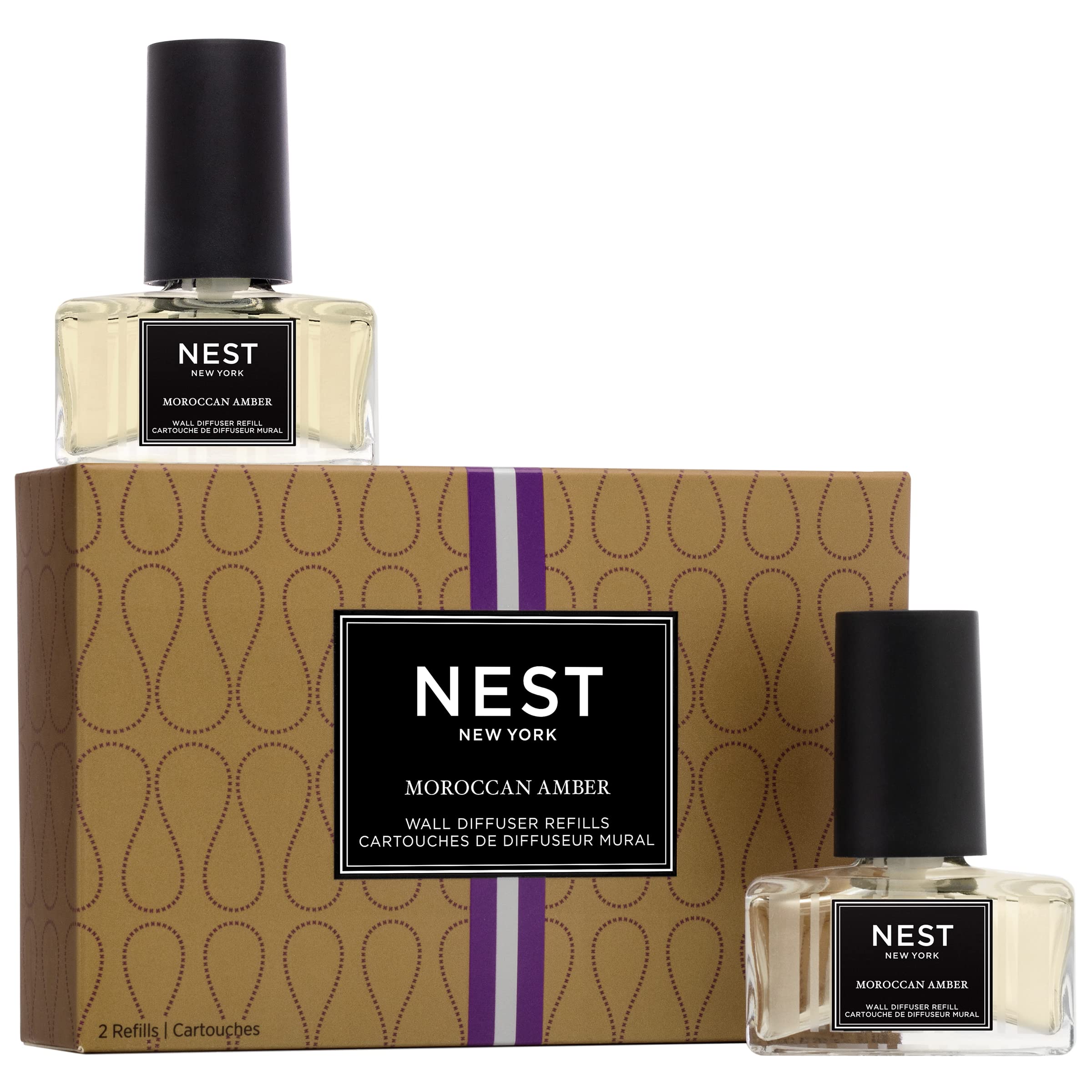 Nest New York Moroccan Amber refill vials in a two-pack for continuous scent.