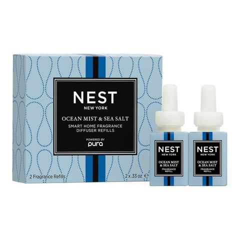 NEST New York Ocean Mist & Sea Salt refill vial enhances home ambiance with coastal freshness