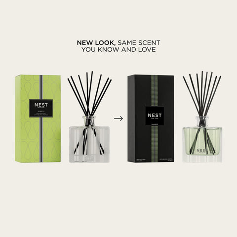 Nest New York Bamboo reed sticks diffuse fragrance evenly for steady scent release.