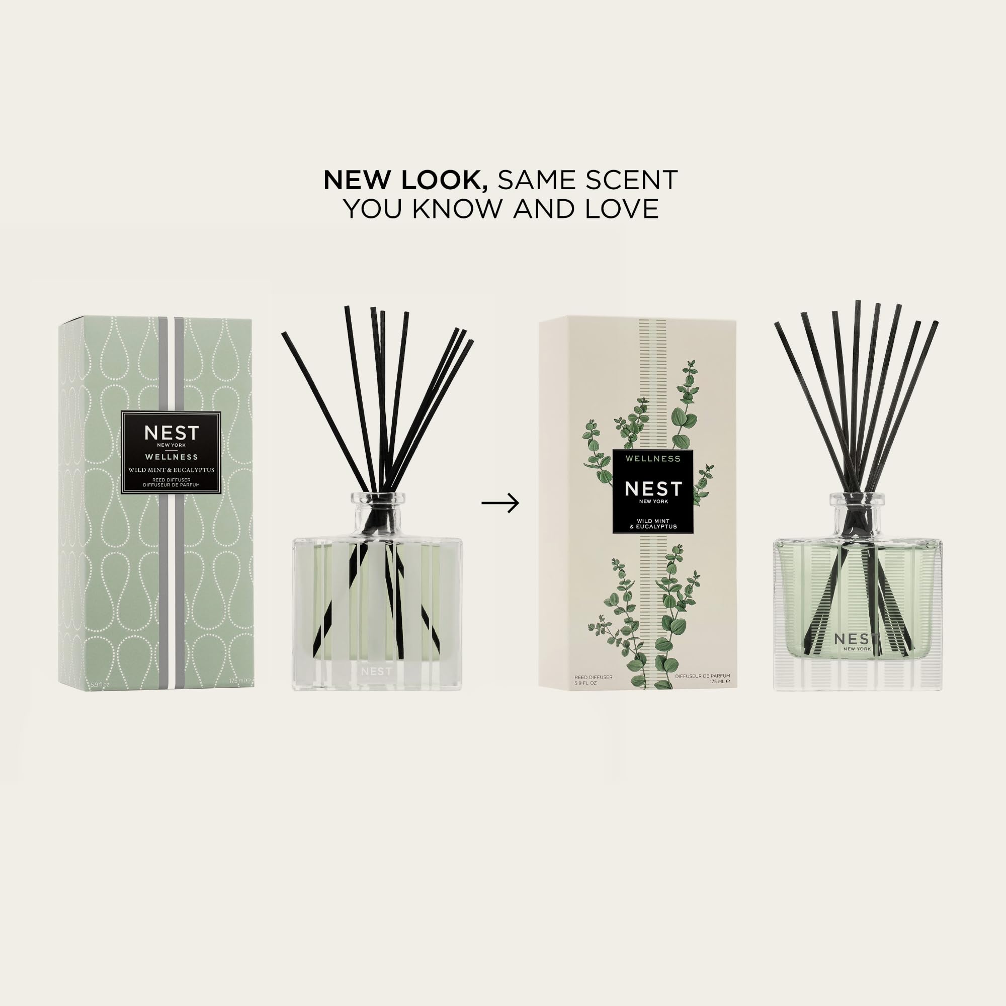 Nest New York Reed Diffuser eight reed sticks for adjustable scent intensity