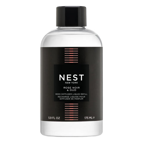 NEST New York reed diffuser liquid refill Rose Noir & Oud softly scents spaces for hours