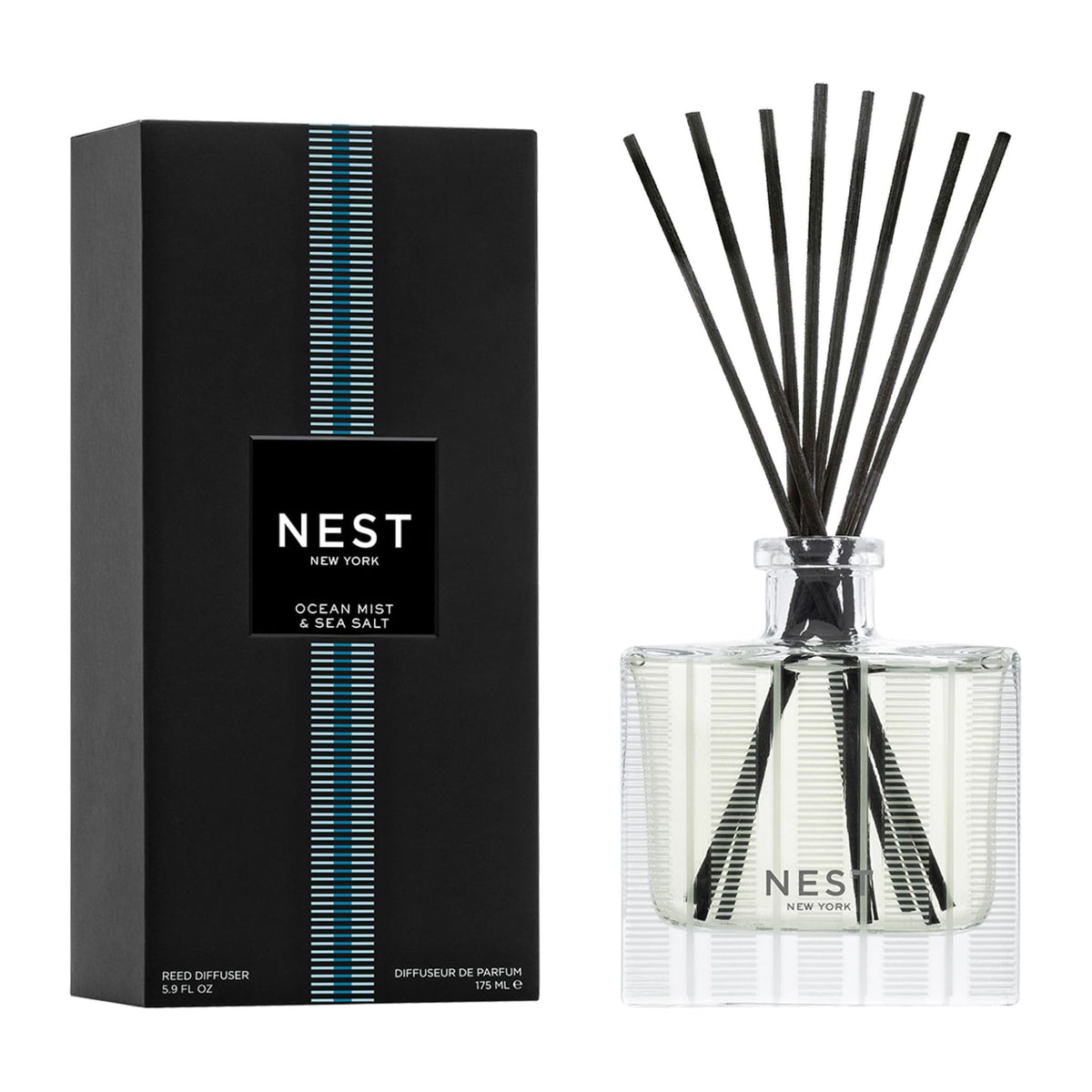 Nest New York Reed Diffuser Ocean Mist Sea Salt fills room with fresh coastal aroma