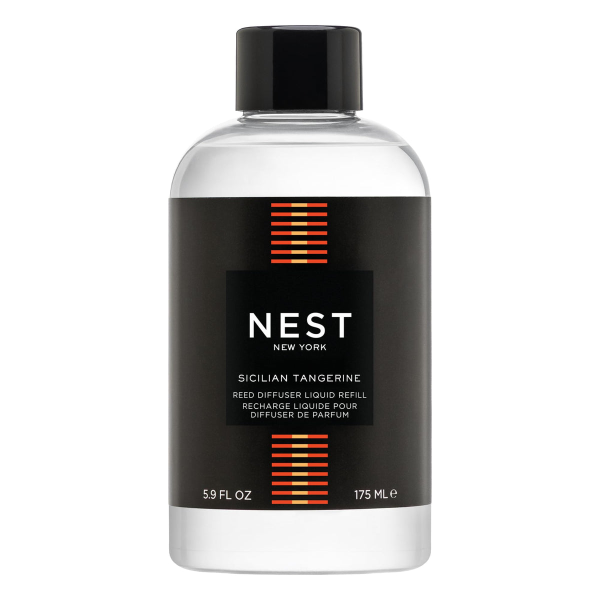 NEST New York reed diffuser refill bottle close-up with Sicilian Tangerine aroma
