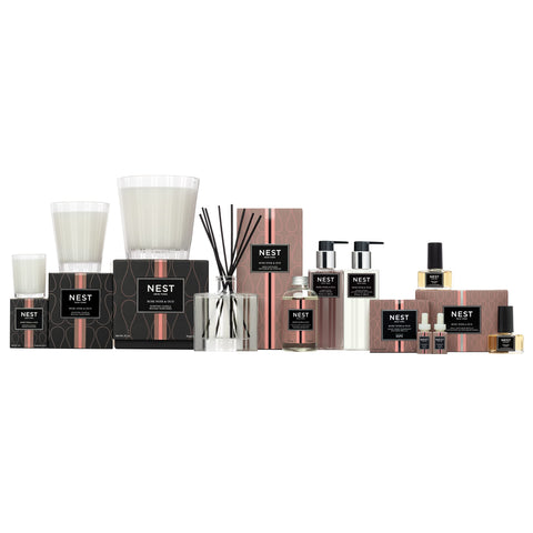 NEST New York Rose Noir & Oud refill label with easy switch.