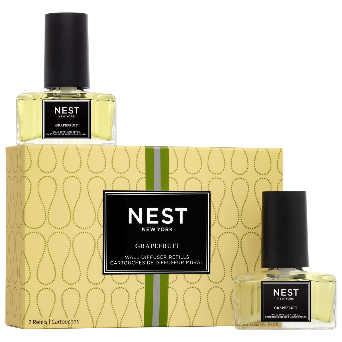 NEST New York grapefruit diffuser refill set with two vials for extended scent