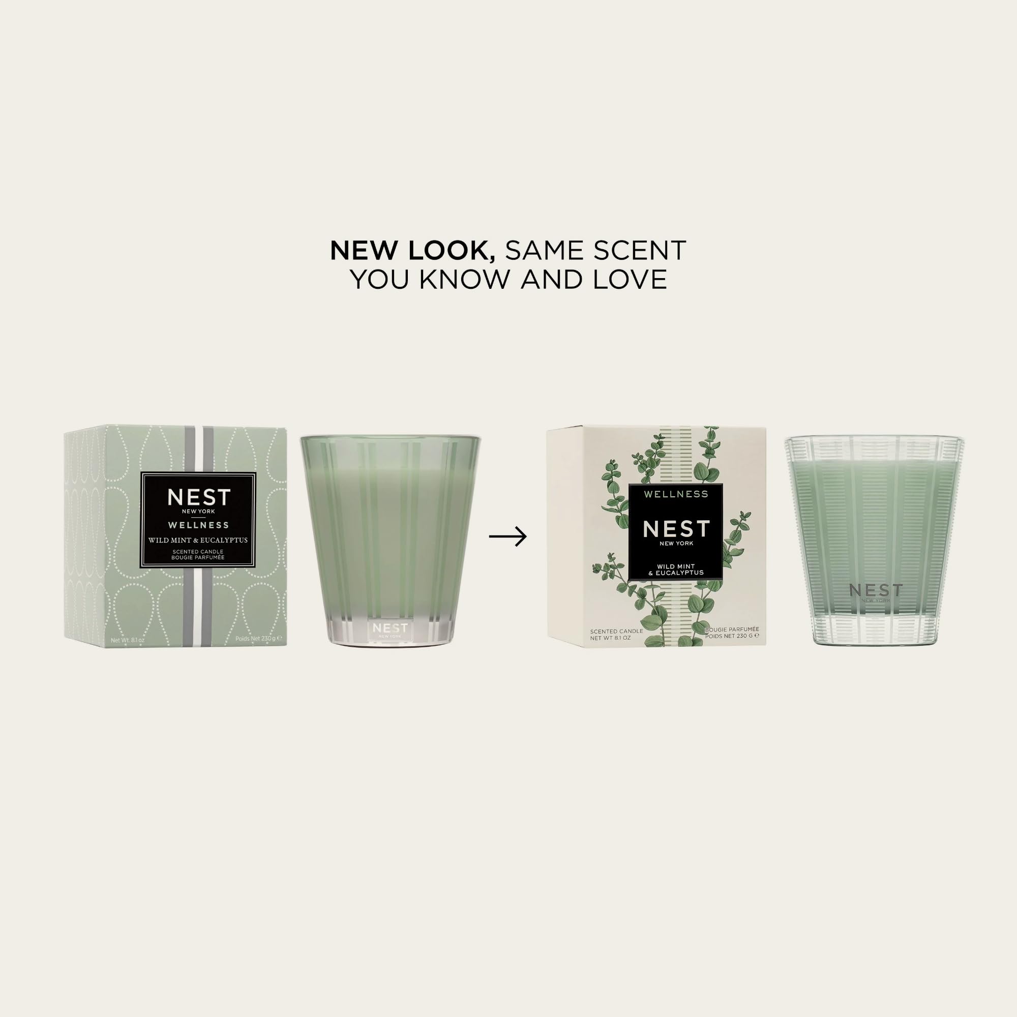 Close-up of NEST New York Wild Mint & Eucalyptus wax quality
