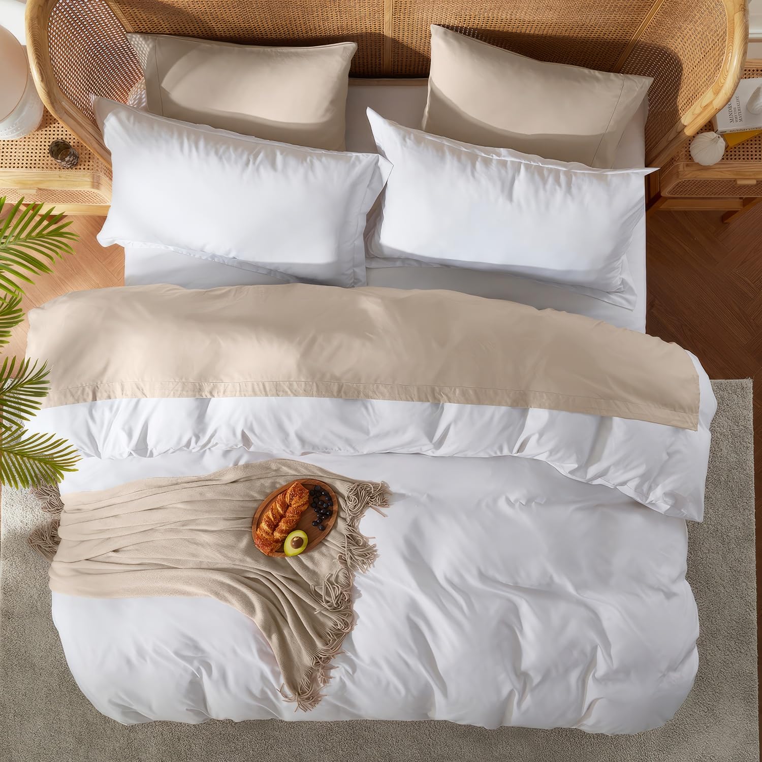 Nestl duvet cover with clear button closure for a neat, seamless appearance.