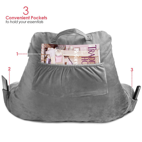 Nestl reading pillow carry handle for portable use