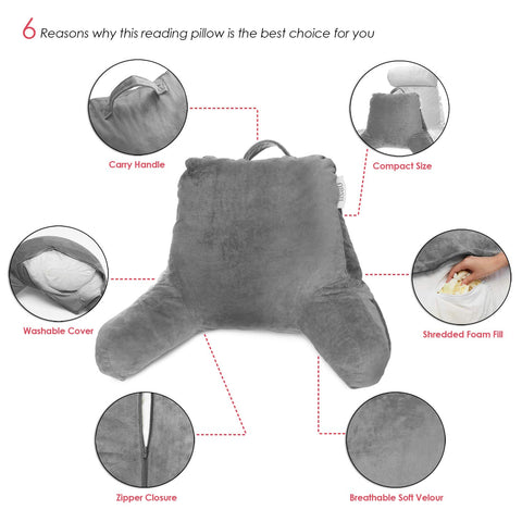 Nestl reading pillow contains CertiPUR-US certified shredded foam