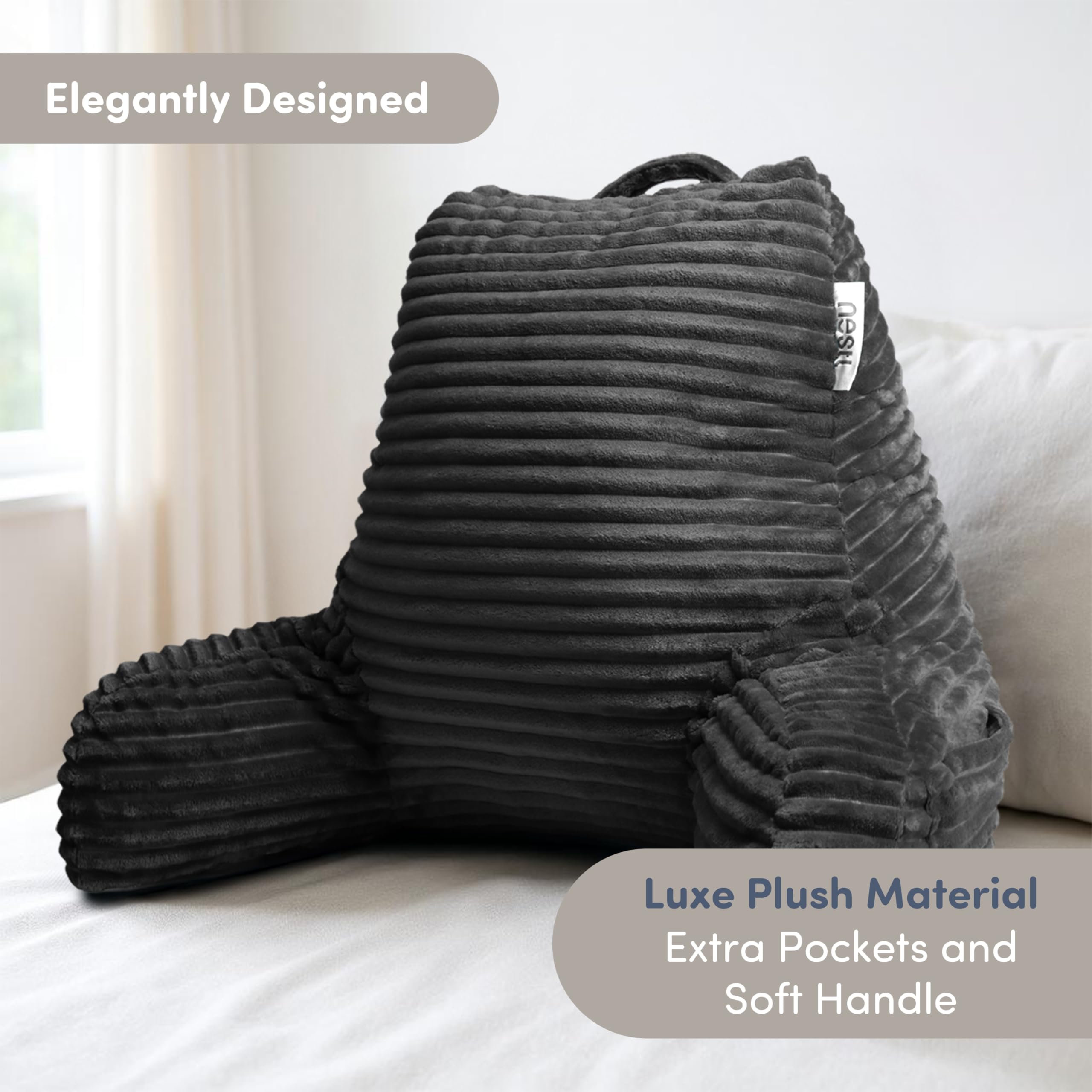 Nestl Reading Pillow memory foam with adjustable firmness for personalized support