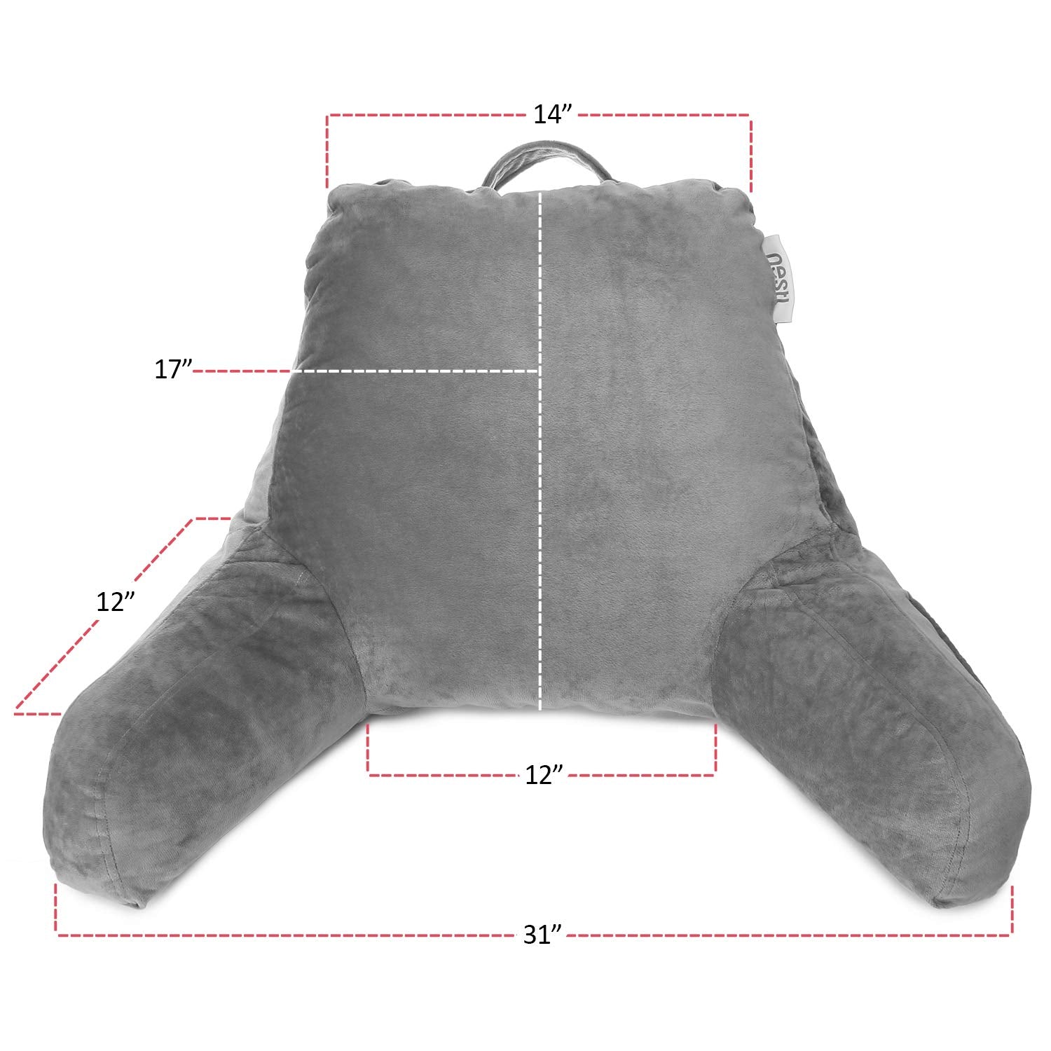 Nestl reading pillow with removable washable cover for easy care