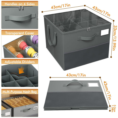 NestOrganix clear lid lets you identify contents at a glance.