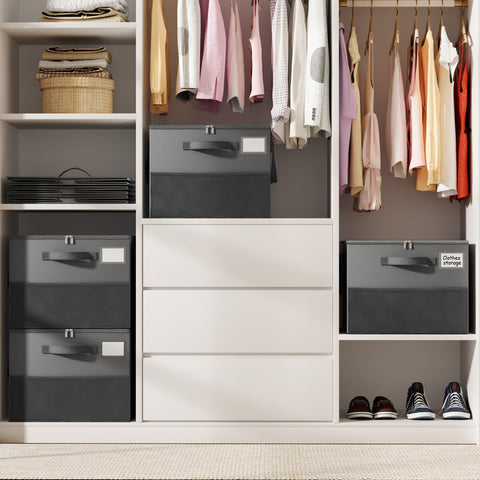 NestOrganix label holder adds quick organization for closet setups.