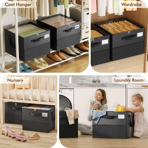 NestOrganix foldable design folds flat for under-bed storage or small closets