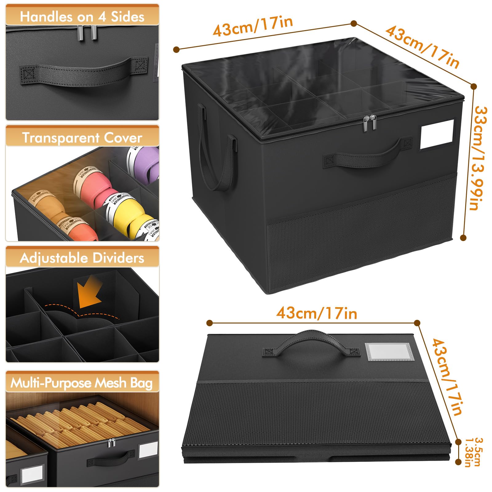 NestOrganix label holder helps identify stored items quickly in the closet